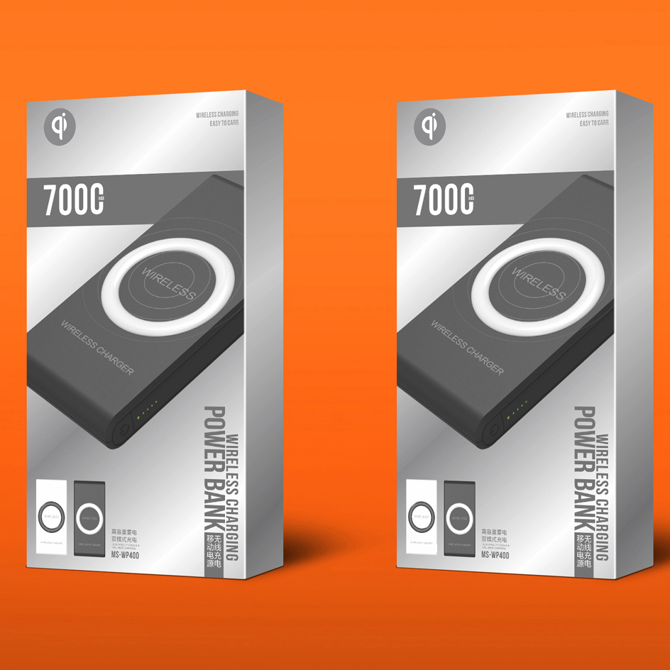 HY-WP400 7000mAh wireless powerbank hot sale by BSCI factory